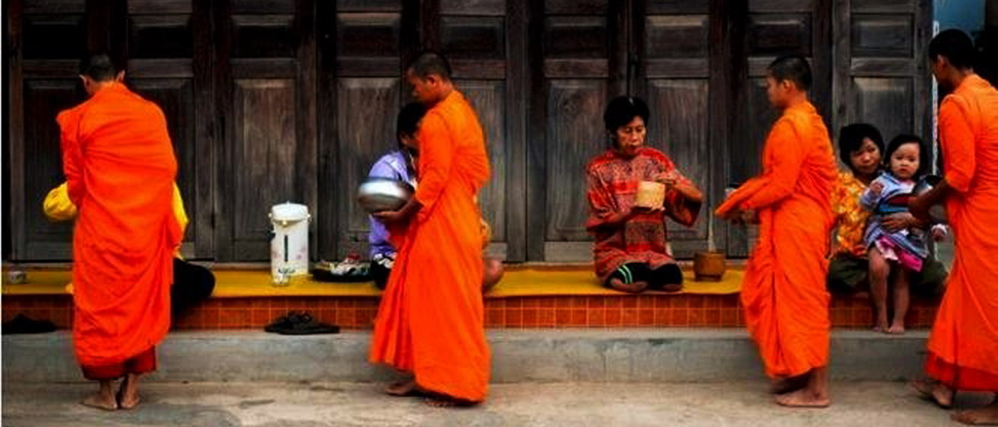 Buddhist monks in Khao Lak, Thailand, embodying peace and spiritual devotion.