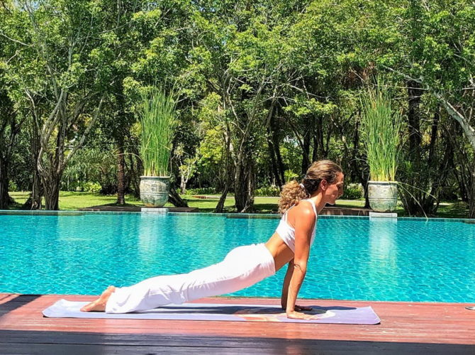 Serenity abounds during mindful meditation and yoga sessions at The Sarojin.