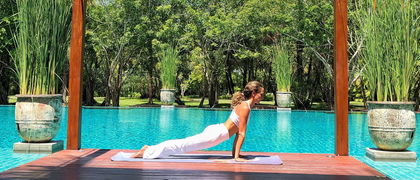 Serenity abounds during mindful meditation and yoga sessions at The Sarojin.