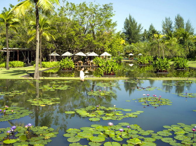 The Sarojin resort nestled in lush tropical surroundings, a natural paradise in Khao Lak, Thailand